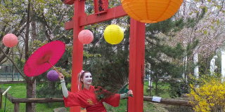 The first day of the hanami celebration