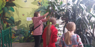 At the classes of the group of young zoo biologists
